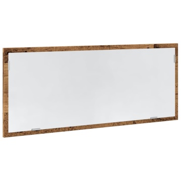 Oglindă de baie LED lemn vechi, 100x8,5x37 cm lemn prelucrat - Img 4