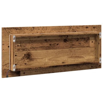 Oglindă de baie LED lemn vechi, 100x8,5x37 cm lemn prelucrat - Img 6
