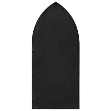 Oglindă de grădină, negru, 100x45 cm, fier uz exterior - Img 4