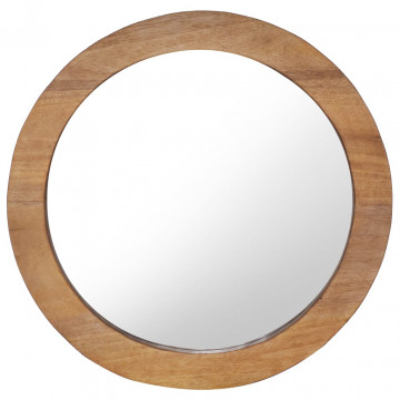 Oglindă de perete, 60 cm, tec, rotund - Img 1