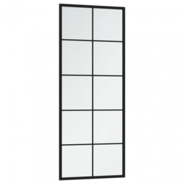 Oglindă de perete, negru, 100x40 cm, metal - Img 3