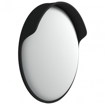 Oglindă de trafic convexă exterior, negru, Ø60 cm, policarbonat - Img 4