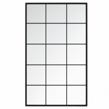 Oglinzi de perete, 2 buc., negru, 100x60 cm, metal - Img 8