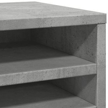 Organizator birou, gri beton, 36x26x29,5 cm lemn prelucrat - Img 6
