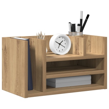 Organizator Birou Stejar Artisan 44.5x24x25 cm Lemn Inginerie - Img 3