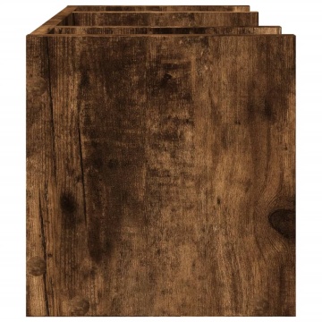 Organizator birou, stejar fumuriu, 44,5x24x25 cm lemn prelucrat - Img 8