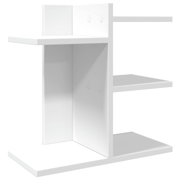Organizator de birou, alb, 42x21,5x42 cm, lemn prelucrat - Img 2