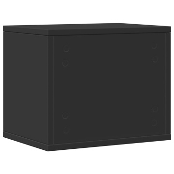 Organizator de birou, negru, 36x26x29,5 cm, lemn prelucrat - Img 5