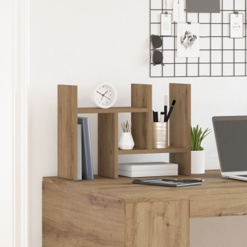 Organizer Birou Stejar Artizanal 34.5x15.5x35.5 cm Lemn - Img 4