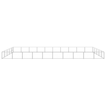 Padoc pentru câini, argintiu, 50 m², oțel - Img 2