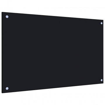 Panou antistropi de bucătărie, negru 80x50 cm sticlă securizată - Img 1