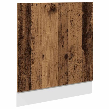 Panou mașină spălat vase lemn vechi 60x1,5x67 cm lemn prelucrat - Img 2