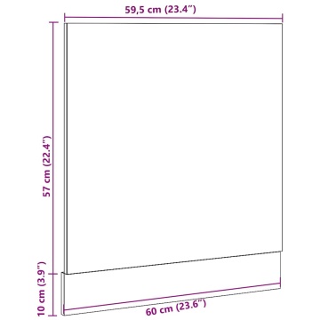 Panou mașină spălat vase lemn vechi 60x1,5x67 cm lemn prelucrat - Img 7