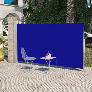 Panou separator glisant pentru terasă 160 x 300 cm, Albastru - Img 1