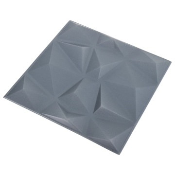 Panouri de perete 3D 24 buc. gri 50x50 cm model diamant 6 m² - Img 4