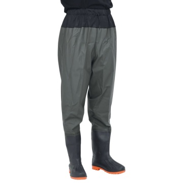 Pantaloni cu talie înaltă cu cizme, verde închis, mărimea 45 - Img 1