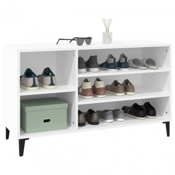 Pantofar, alb, 102x36x60 cm, lemn compozit - Img 4