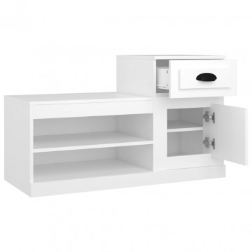 Pantofar, alb, 102x36x60 cm, lemn compozit - Img 7