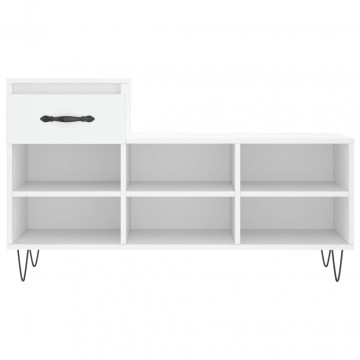 Pantofar, alb, 102x36x60 cm, lemn compozit - Img 8