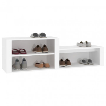 Pantofar, alb, 150x35x45 cm, lemn compozit - Img 4