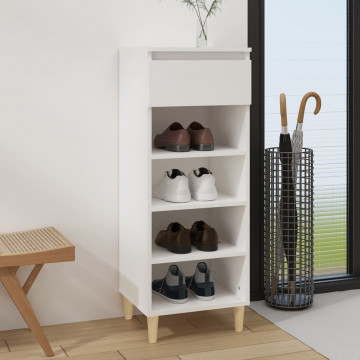 Pantofar, alb, 40x36x105 cm, lemn compozit - Img 1