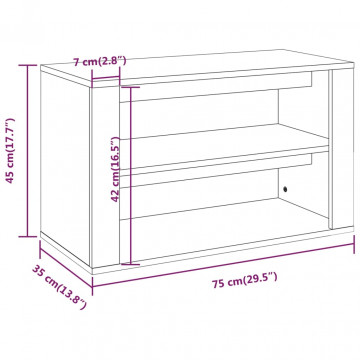 Pantofar, alb, 75x35x45 cm, lemn prelucrat - Img 7