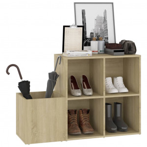 Pantofar de hol, stejar sonoma, 105x35,5x70 cm, PAL - Img 4