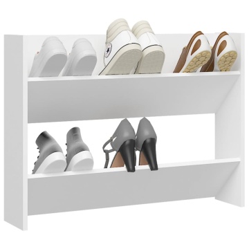 Pantofar de perete, alb, 80x18x60 cm, lemn prelucrat - Img 3