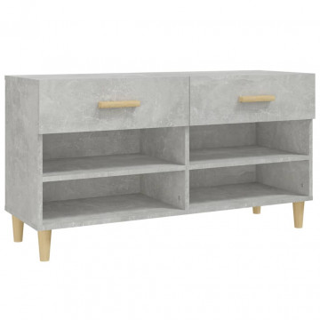 Pantofar, gri beton, 102x35x55 cm, lemn compozit - Img 2