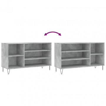 Pantofar, gri beton, 102x36x60 cm, lemn prelucrat - Img 6