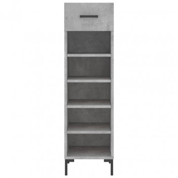 Pantofar, gri beton, 30x35x105 cm, lemn compozit - Img 5