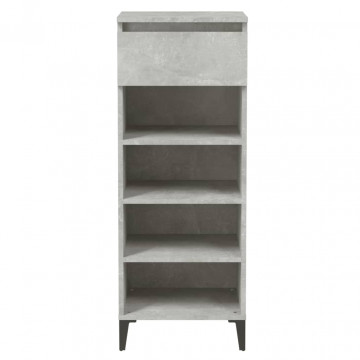 Pantofar, gri beton, 40x36x105 cm, lemn prelucrat - Img 8