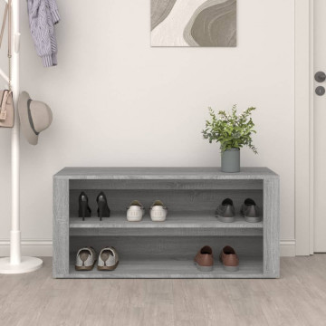 Pantofar, gri sonoma, 100x35x45 cm, lemn prelucrat - Img 3