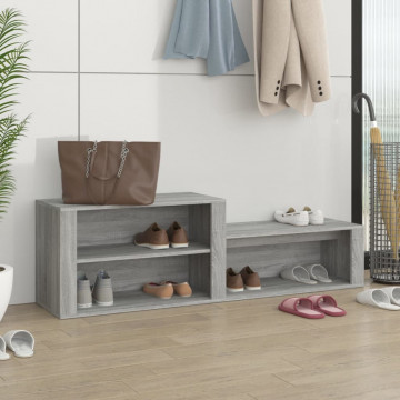 Pantofar, gri sonoma, 150x35x45 cm, lemn prelucrat - Img 1