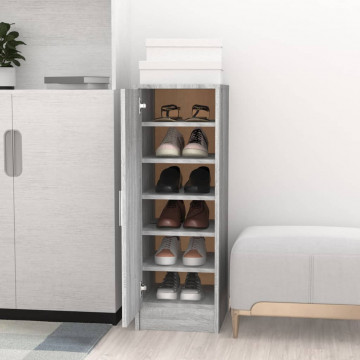 Pantofar, gri sonoma, 32x35x92 cm, lemn prelucrat - Img 1