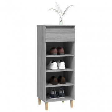 Pantofar, gri sonoma, 40x36x105 cm, lemn prelucrat - Img 7