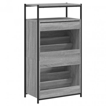 Pantofar, gri sonoma, 60x34x112 cm, lemn prelucrat - Img 6