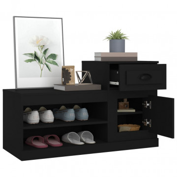 Pantofar, negru, 100x42x60 cm, lemn prelucrat - Img 8
