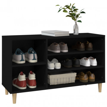 Pantofar, negru, 102x36x60 cm, lemn compozit - Img 4