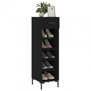 Pantofar, negru, 30x35x105 cm, lemn compozit - Img 3
