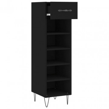 Pantofar, negru, 30x35x105 cm, lemn compozit - Img 8