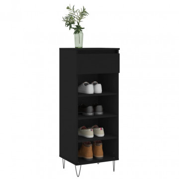 Pantofar, negru, 40x36x105 cm, lemn compozit - Img 3