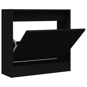 Pantofar, negru, 60x21x57 cm, lemn compozit - Img 2