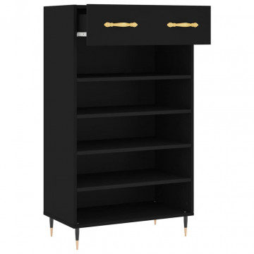 Pantofar, negru, 60x35x105 cm, lemn compozit - Img 8