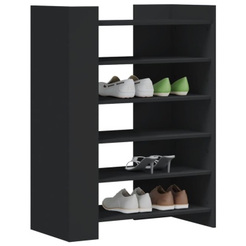 Pantofar, negru, 74,5x37,5x100 cm, lemn prelucrat - Img 3