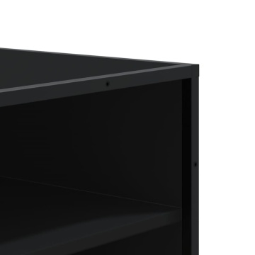 Pantofar, negru, 75x38x97,5 cm, lemn prelucrat/metal - Img 6