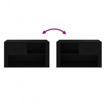 Pantofar, negru, 80x35x45 cm, lemn compozit - Img 6