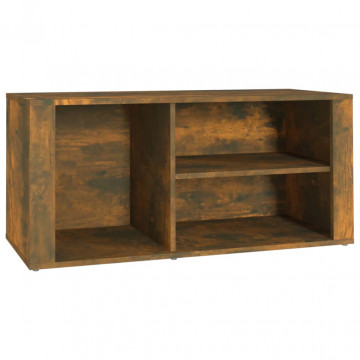 Pantofar, stejar fumuriu, 100x35x45 cm, lemn prelucrat - Img 2