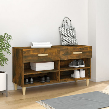 Pantofar, stejar fumuriu, 102x35x55 cm, lemn compozit - Img 1