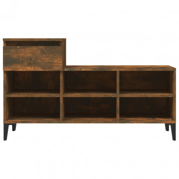 Pantofar, stejar fumuriu, 102x36x60 cm, lemn prelucrat - Img 5